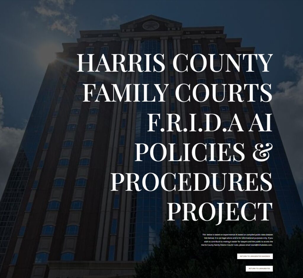 Lesson Preview on F.R.I.D.A AI for Harris County Family Courts